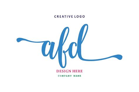 Premium Vector | Afd lettering logo is simple easy to understand and ...