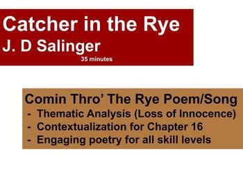 Catcher in the Rye - Comin' Thro' the Rye - Thematic Analysis/Connections Acti.