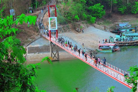 The Hanging Bridge in Rangamati, Bangladesh. Most Popular Tourist Spot ...