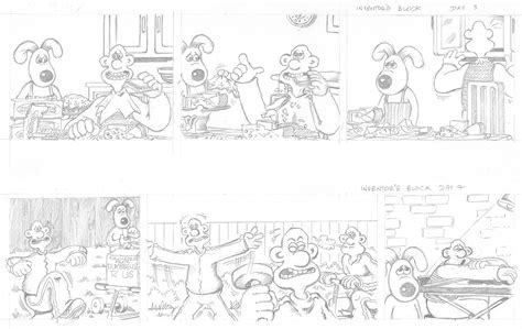 Mychailo Kazybrid's Character Creation: Wallace and Gromit Inventor's Block pencils Day 3 and 4