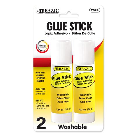 BAZIC 1.27 oz (36g) Glue Stick (2/Pack) Bazic Products