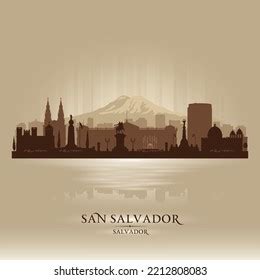 San Salvador City Skyline Vector Silhouette Stock Vector (Royalty Free ...