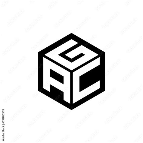 ACG letter logo design with white background in illustrator, cube logo ...