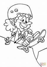Ausmalbild Cartoon Skateboard Mädchen  Ausmalbilder Kostenlos Zum sketch template