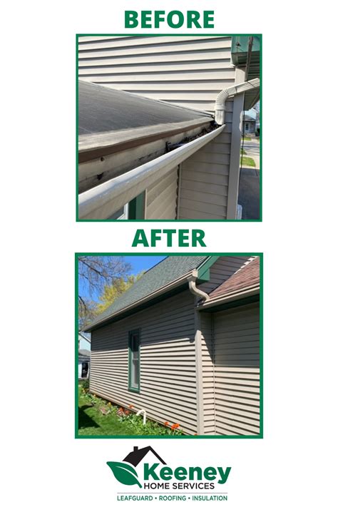 Before and After LeafGuard Gutter Installation in Wisconsin - Gutters ...