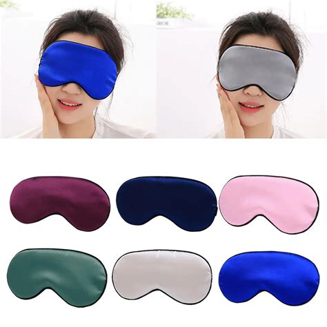 Personality Double Sleep Shading Eye Mask Pure Silk Sleep Rest Eye Mask Filling Sunshade Travel ...