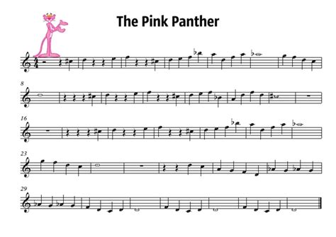 Pink Panther Easy Piano