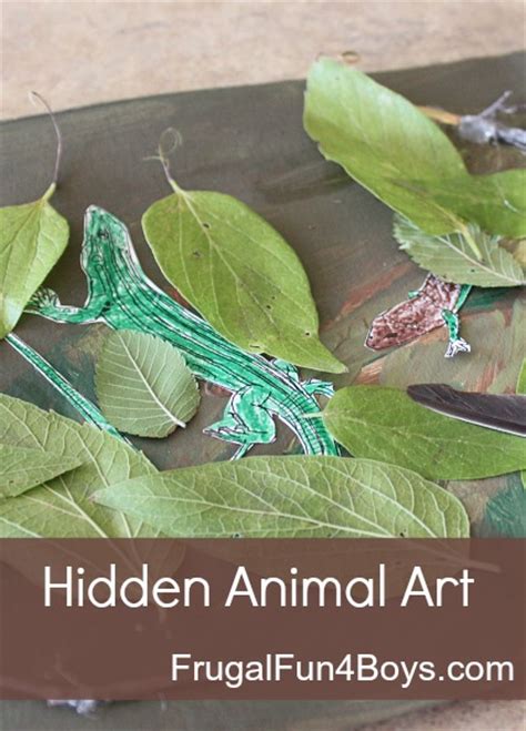 Learn About Animal Camouflage with Hidden Animal Art - Frugal Fun For Boys and Girls