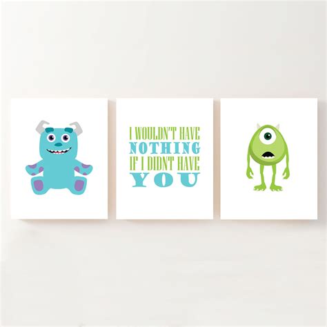 Monsters Inc Wall Art Monster Nursery Monsters Inc Quote I - Etsy