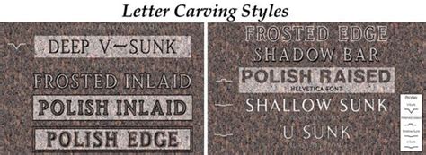 letter-carving-styles | Headstones, Granite headstones, Lettering