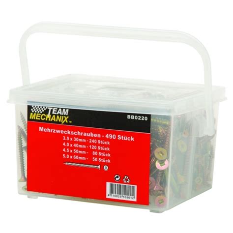 490pc Robertson Screw Assortment - Powerbuilt Tools