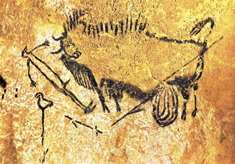 wounded bull man and bird lascaux cave - Google Search | Paleolithic art, Cave paintings, Art