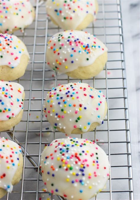 These classic Italian anise cookies are tender, easy, and covered in a glaze with sprinkles ...