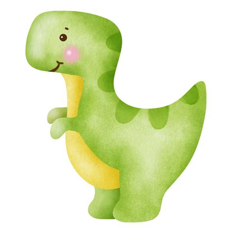 Cute dinosaur clipart in watercolor style . 21096406 PNG