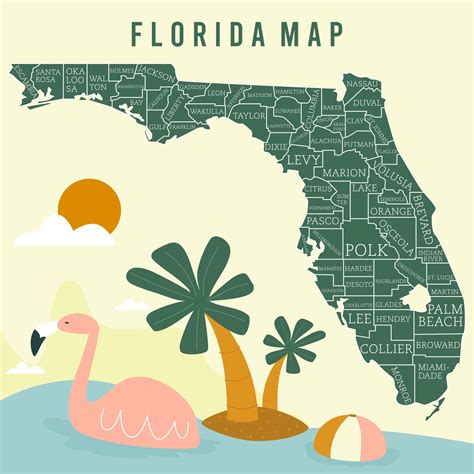 Florida State Map - 10 Free PDF Printables | Printablee