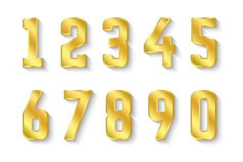 Gold Numbers Vector Art, Icons, and Graphics for Free Download