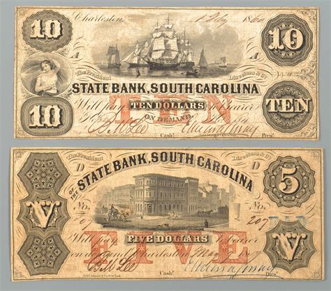 Lot 554: Collection of Confederate Currency, 6 items | Case Auctions