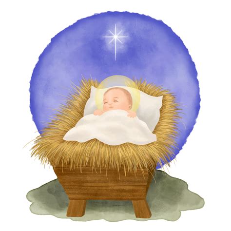 Baby Jesus in the manger, symbol of Christianity, Nativity 4609716 Vector Art at Vecteezy