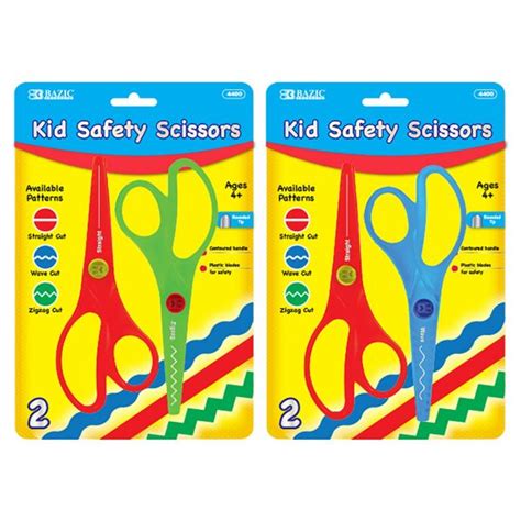 BAZIC - 5 1/2" Kid's Safety Scissors (2/Pack) (4400) - Crown Office ...