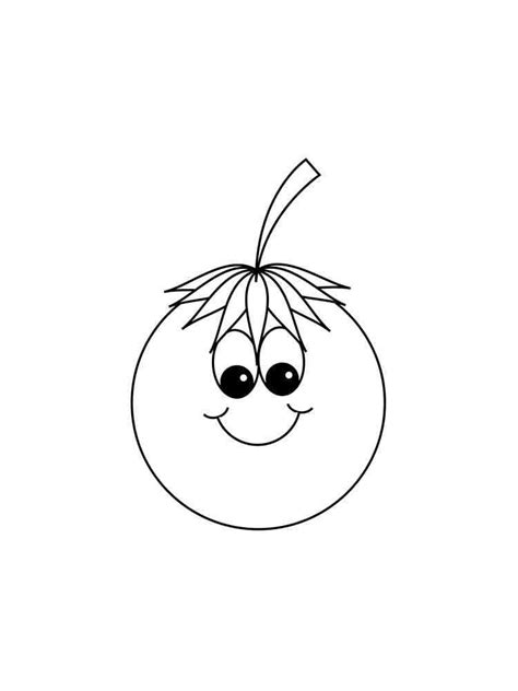 Smiling Tomato coloring page - Download, Print or Color Online for Free