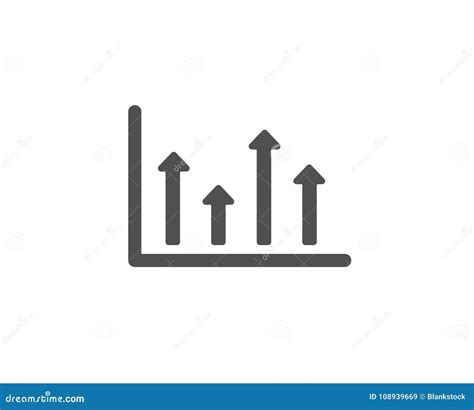 Growth Chart Simple Icon. Upper Arrows Sign. Stock Vector ...