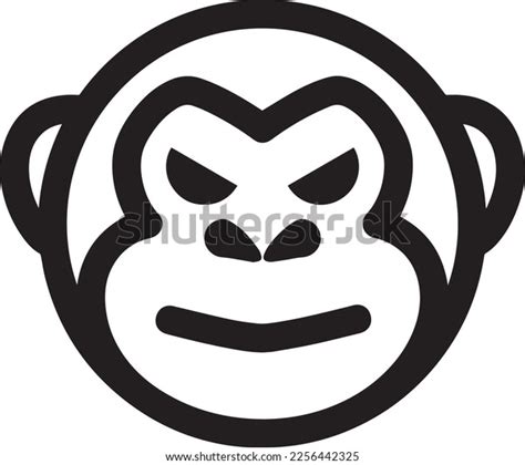 Angry Monkey Face Designvectoreps File Stock Vector (Royalty Free ...