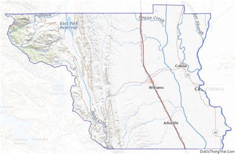 Map of Colusa County, California - Thong Thai Real