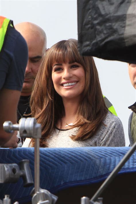 LEA MICHELE on the Set of Glee in Los Angeles – HawtCelebs