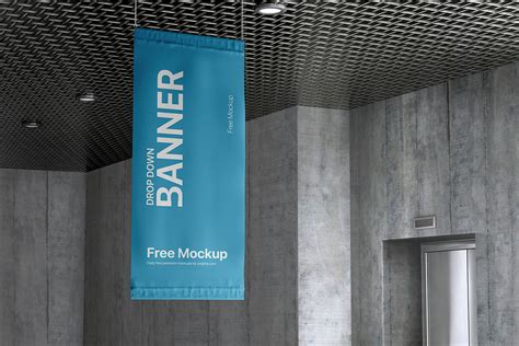 Free Drop Down Hanging Banner Mockup :: Behance
