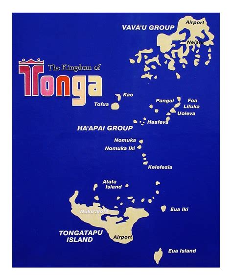 Detailed travel map of Tonga | Tonga | Oceania | Mapsland | Maps of the World