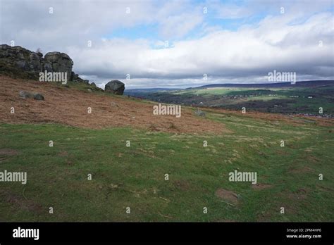 Cow & Calf, Ilkley Moor Stock Photo - Alamy