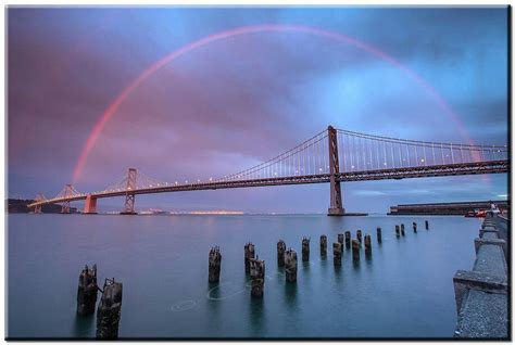 Rainbow over the bridge | Bay bridge, Over the bridge, Bridge