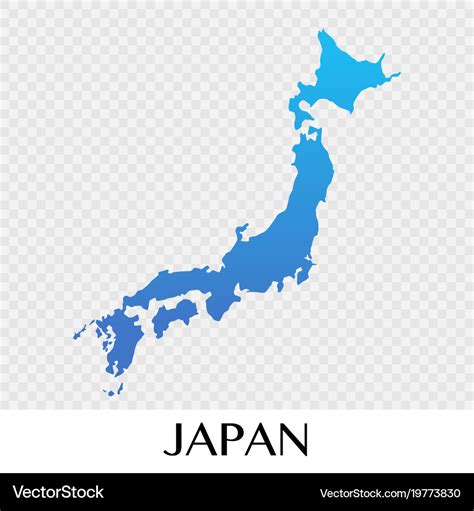 Japan map in asia continent design Royalty Free Vector Image