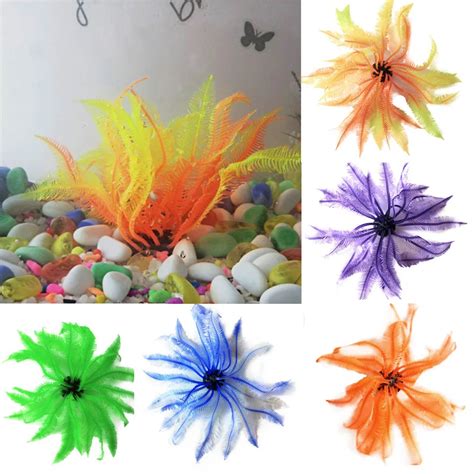 Artificial Fake Coral Aquarium fake plants Fish Tank Plastic Grass ...