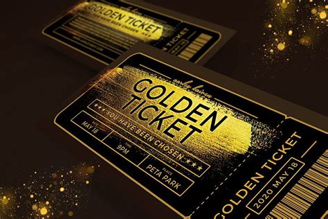 Golden Ticket Invitation | Golden ticket invitations, Ticket invitation, Golden ticket