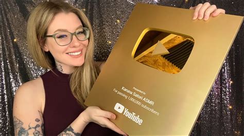 ASMR GOLDEN PLAY BUTTON UNBOXING 🥺💐 - YouTube