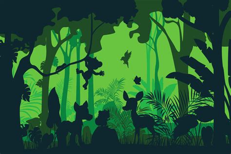 Silhouettes of Animals in the Forest Graphic by Ka Design · Creative Fabrica