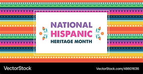 Hispanic heritage month web banner poster Vector Image