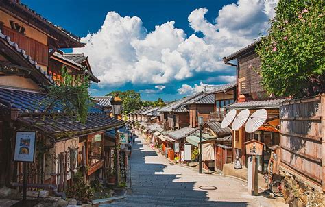 Japan, Japan, Kyoto, summer day, city street, wooden house , section город, street summer HD ...