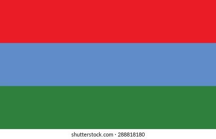 Flag Karelia Republic Russia Vector Illustration Stock Vector (Royalty ...