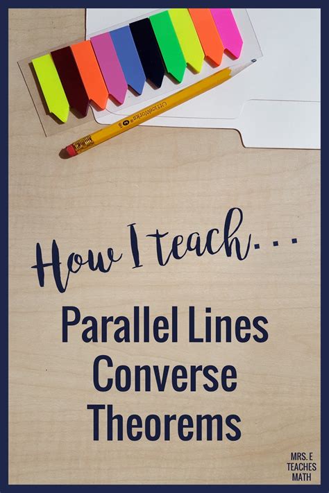 How I Teach Parallel Lines Converse Theorems | Mrs. E Teaches Math