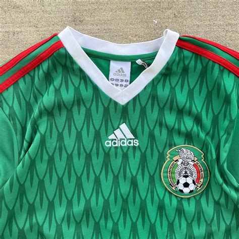 10s Adidas Mexico Soccer Jersey SIZE... - Depop