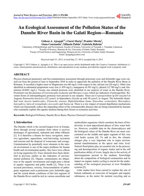 (PDF) An Ecological Assessment of the Pollution Status of the Danube ...