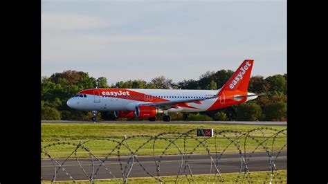 VIDEO easyJet Airbus A320 (Sharklets) Landing and Takeoff at Luxembourg ...