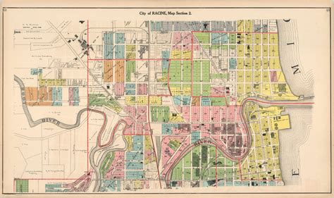 Map of the City of Racine | Curtis Wright Maps