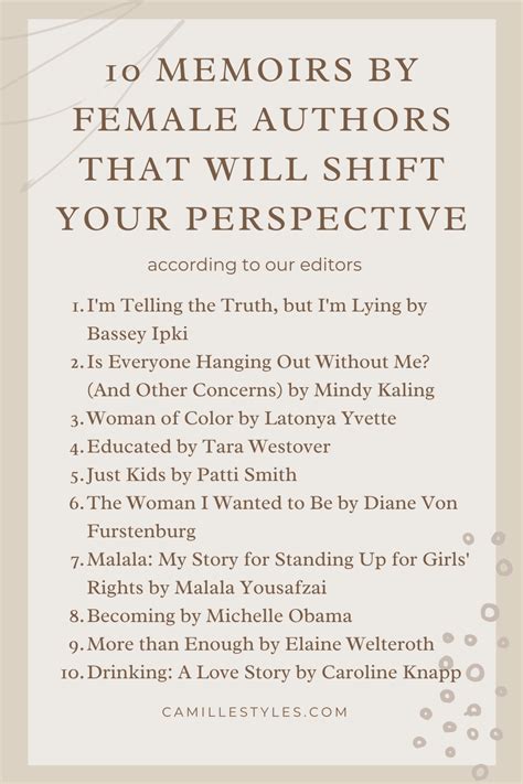 The 10 Best Memoirs by Female Authors Will Shift Your Perspective