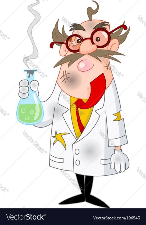 Mad scientist Royalty Free Vector Image - VectorStock