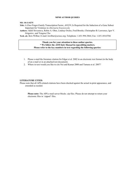 (PDF) A Zinc-Finger-Family Transcription Factor, AbVf19 , Is Required for the Induction of a ...