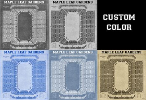 Print of Vintage Maple Leaf Gardens Seating Chart on Your | Etsy