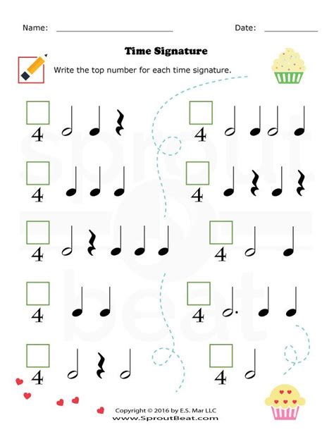 Simple And Compound Time Signatures Worksheet